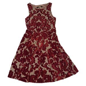 ❤️ Eva Franco Red Brocade Sleeveless Dress ❤️